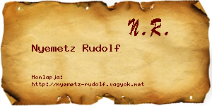 Nyemetz Rudolf névjegykártya